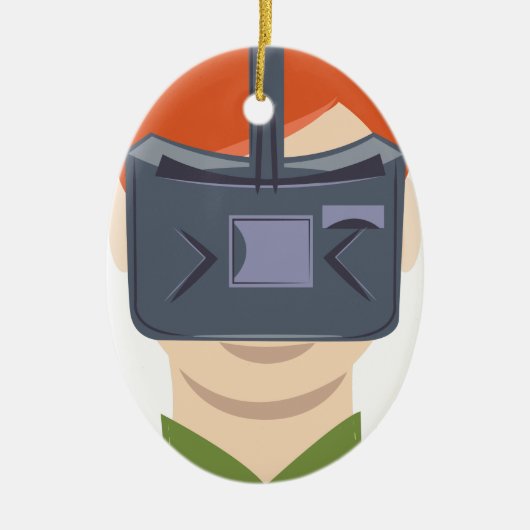 バーチャルリアリティ セラミックオーナメント (正面)