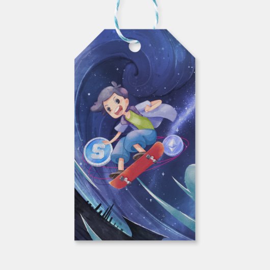 バーチャルリアリティ バースデー サンクス フェイバータグ ギフトタグ (裏面)