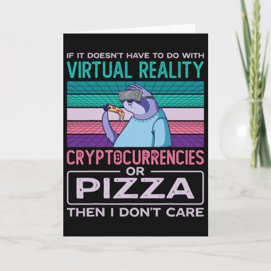 バーチャルリアリティ VR 拡張現実 AR ピザ中毒 カード (正面)