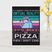 バーチャルリアリティ VR 拡張現実 AR ピザ中毒 カード (黄色い花)