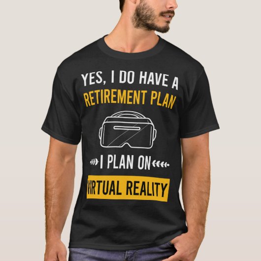 バーチャルリアリティ VR 退職祝い Tシャツ (正面)