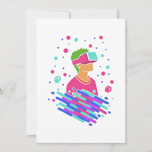 バーチャルリアリティVaporwave - 80s 90sレトロスタイル シーズンカード (正面)