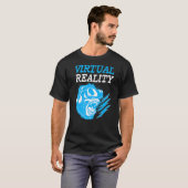バーチャルリアリティVRゲーマーゲームプレーヤーモンキー Tシャツ (正面フル)