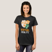 バーチャルリアリティVRゲームゲームプレイヤーMonkey Ape Tシャツ (正面フル)