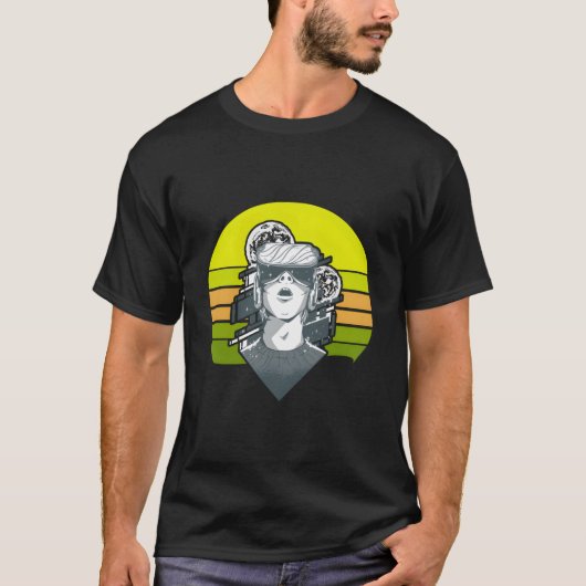 バーチャルリアリティVRゴーグル Tシャツ (正面)