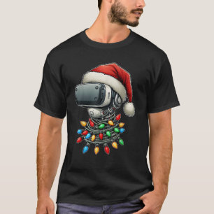 バーチャルリアリティVRプレーヤービデオゲームクリスマスH Tシャツ