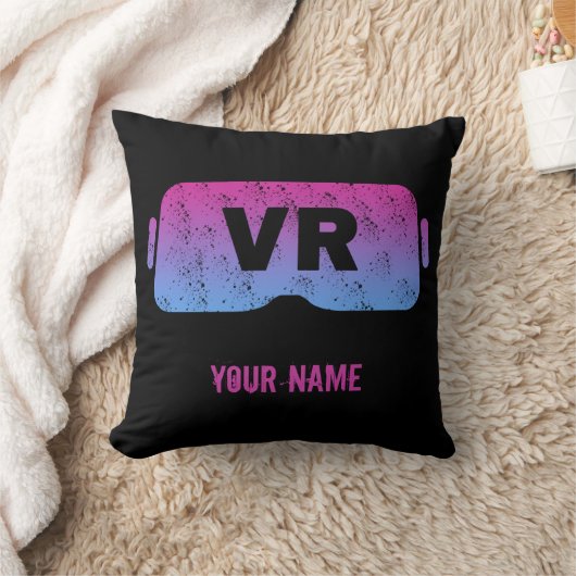 バーチャルリアリティVRヴィンテージゲーマービデオグラス クッション (ブランケット)