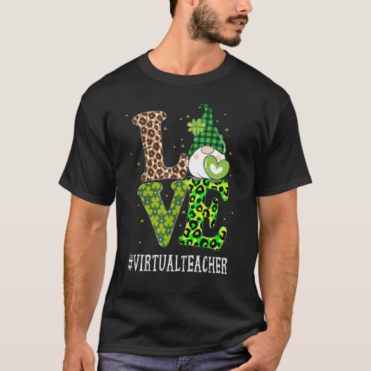 バーチャル先生ラブSt patricks day格言ヒョウ Tシャツ (正面)