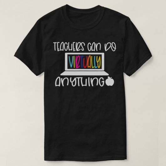 バーチャル先生レインボーオンライン新学期テアック Tシャツ (デザイン正面)