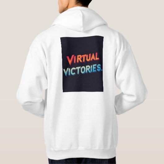 バーチャル勝利Tシャツデザイン パーカ (裏面)