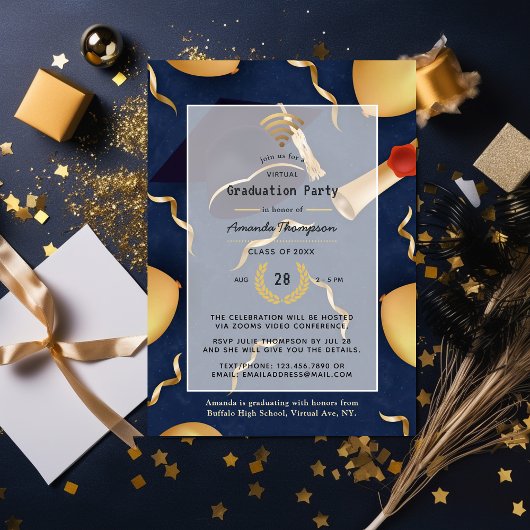 バーチャル卒業パーティーの写真 招待状