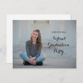 バーチャル卒業パーティーの写真 案内ポストカード (正面/裏面)