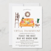 バーチャル友人感謝祭ディナーパーティー 招待状 (正面)