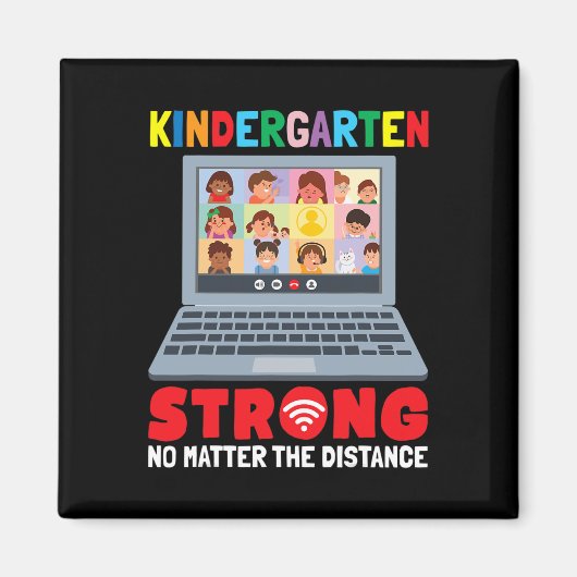 バーチャル幼稚園おもしろい100日の校内茶会 マグネット (正面)