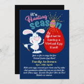 バーチャル復活祭エッグ狩り!ビデオチャット招待状 (正面/裏面)