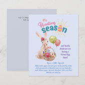 バーチャル復活祭エッグ狩り!ビデオチャット招待状 (正面/裏面)