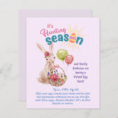 バーチャル復活祭エッグ狩り!ビデオチャット招待状 (正面/裏面)