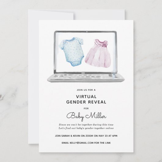 バーチャル性別発表会 招待状 (正面)