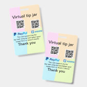 バーチャル投げ銭 QRコード お金 寄付 PayPal Venmo バッジ (正面＆裏面)
