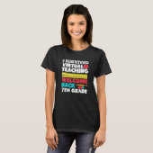 バーチャル授業を乗り越えた 7年生の新学期 Tシャツ (正面フル)