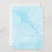 バーチャル男の赤ちゃんシャワーブルーパンプキン 招待状 (裏面)