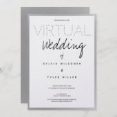 バーチャル結婚ズホワイトシルバーブラックタイポグラフィ (正面/裏面)