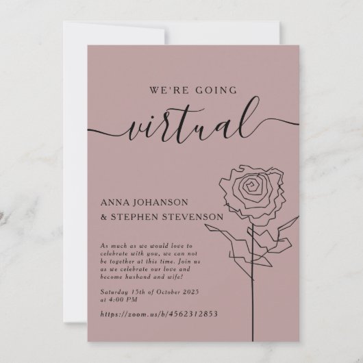 バーチャル結婚式招待状 招待状 (正面)