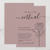 バーチャル結婚式招待状 招待状 (正面/裏面)