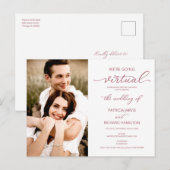バーチャル結婚式 写真 招待状 (正面/裏面)