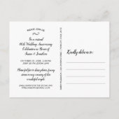 バーチャル結婚記念日パーティー、写真コラージュ ポストカード (裏面)