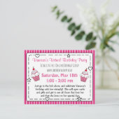 バーチャル誕生日パーティーの招待 ポストカード (スタンド正面)