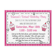 バーチャル誕生日パーティーの招待