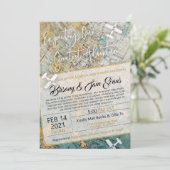 バーチャル赤ちゃんシャワーのアドベンチャー招待状 招待状 (スタンド正面)