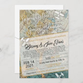 バーチャル赤ちゃんシャワーのアドベンチャー招待状 招待状 (正面/裏面)