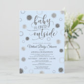 バーチャル赤ちゃんシャワーベビーの青の外でのコービデ 招待状 (スタンド正面)