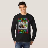 バーチャル轟音の幼稚園の恐竜Tレックスバックt Tシャツ (正面フル)