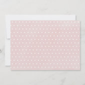 バーチャル1歳の誕生日バプティスピンクの金ゴールド文字写真 招待状 (裏面)