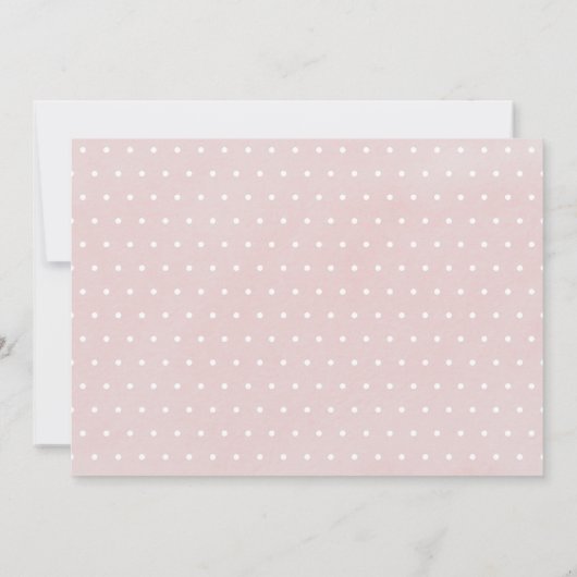 バーチャル1歳の誕生日バプティスピンクの金ゴールド文字写真 招待状 (裏面)