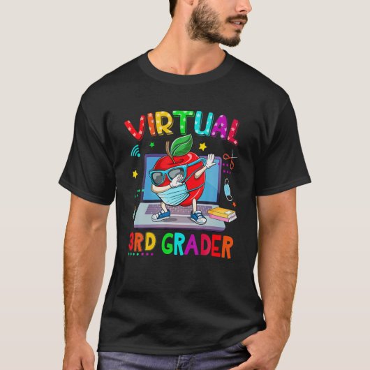 バーチャル3Rd Grader Squad Apple Mask新学期 Tシャツ (正面)