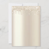 バーチャル70thバースデーパーティー金ゴールドグリッター 招待状 (裏面)