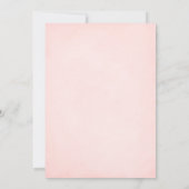 バーチャル エレファント キュート ブラッシュ ピンク ガール ベイビー シャワー 招待状 (裏面)