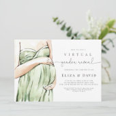 バーチャル・ジェンダー・リビール・グリーン・ボホ・ヘ 招待状 (スタンド正面)