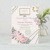 バーチャル ブライダル シャワー フラワー インビテーション (スタンド正面)