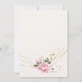 バーチャル ブライダル シャワー フラワー インビテーション (裏面)