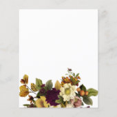 バーチャル ブライダル シャワー 予算に優しい 花の仮想招待状 チラシ (裏面)