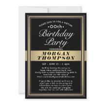 バーチャルAny誕生日ブラック金ゴールドとホワイトパーティー