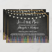 バーチョークカップルのシャワー招待状をストック 招待状 (正面/裏面)