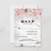 バーチ材のクラフト感あふれるカントリーウェディングの出欠確認カード 出欠カード (正面)