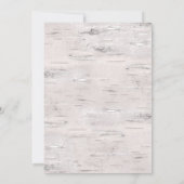 バーチ材の木粉 青い結婚式 Save the Date 招待状 (裏面)