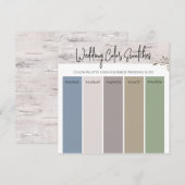 バーチ ウェディング カラー パレット 招待状 (正面/裏面)
